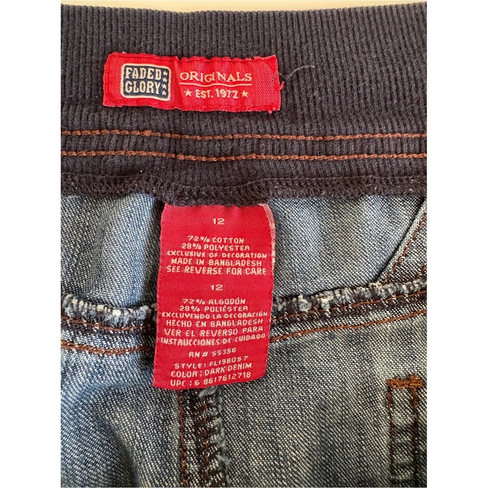 CLEARANCE! Faded Glory Blue Denim Mini Skirt with Elastic Waistband - Picture 6 of 10